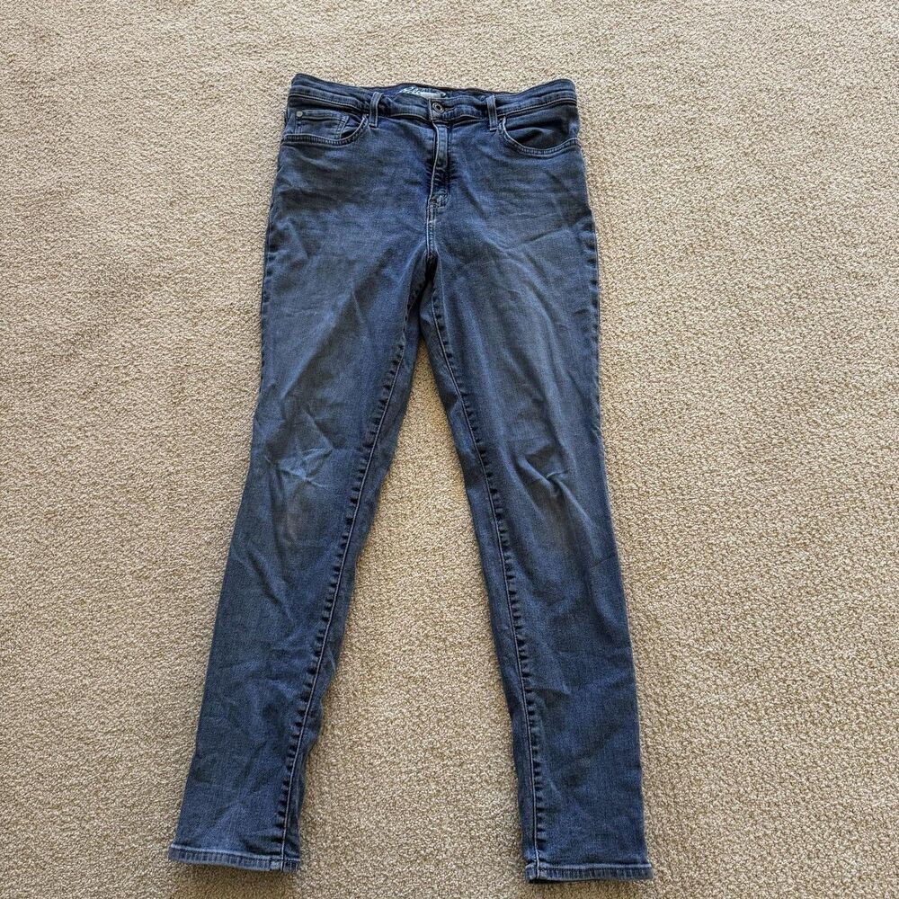 Eddie Bauer Boyfriend Jeans Womens 10 Blue Med Wash Mid Rise Slim 32x29